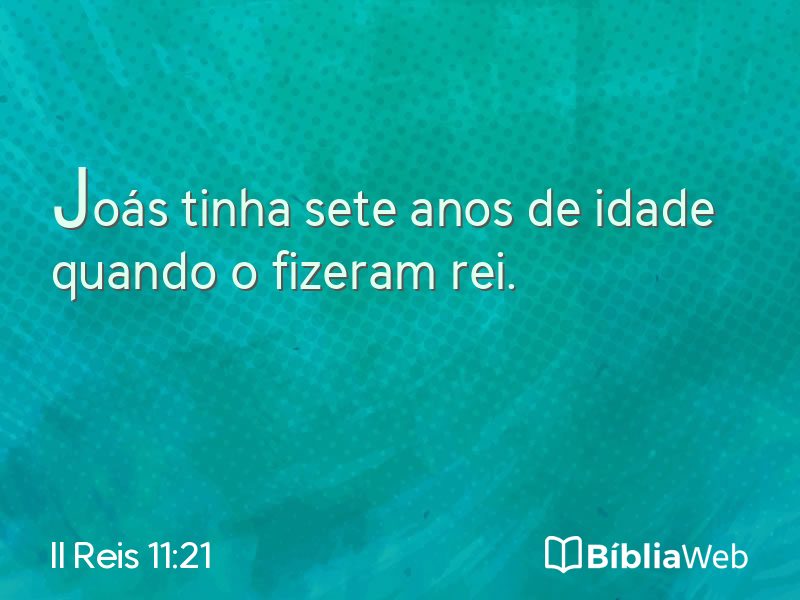 II Reis 11:21 em imagem para compartilhar