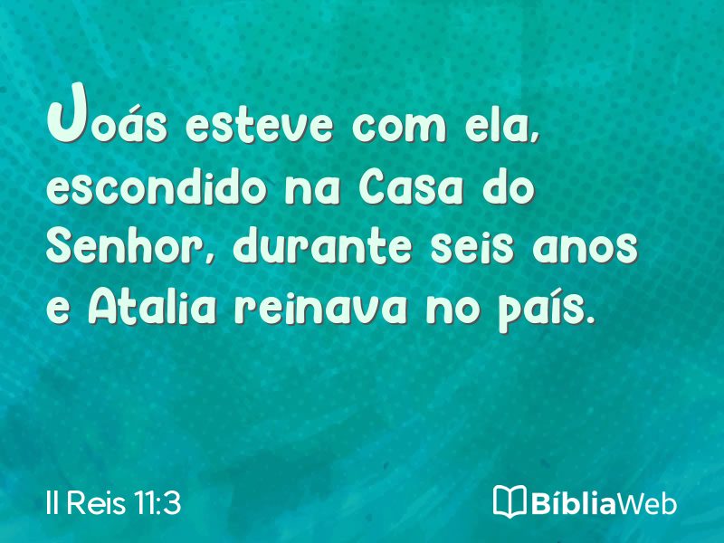 II Reis 11:3 em imagem para compartilhar