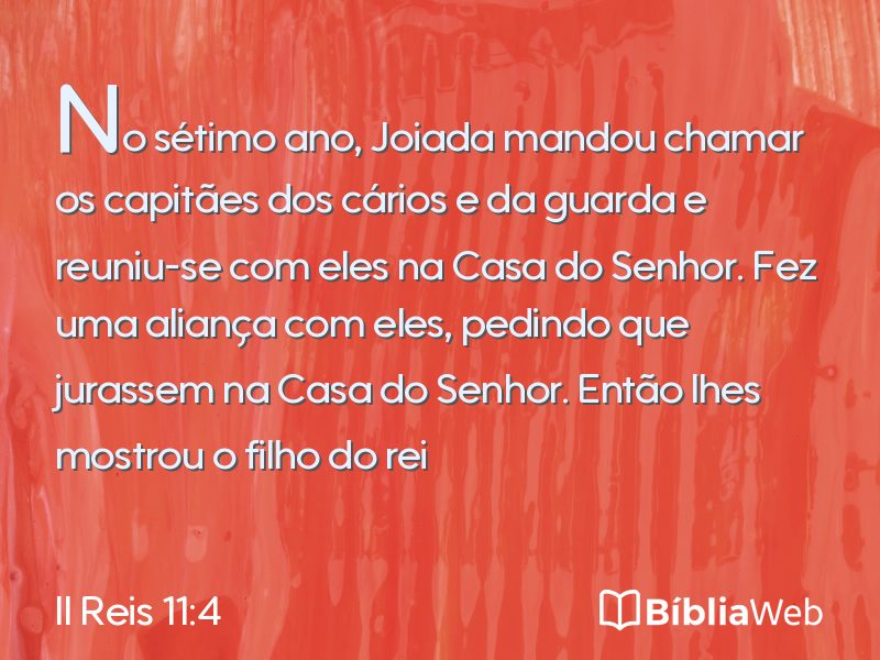 II Reis 11:4 em imagem para compartilhar
