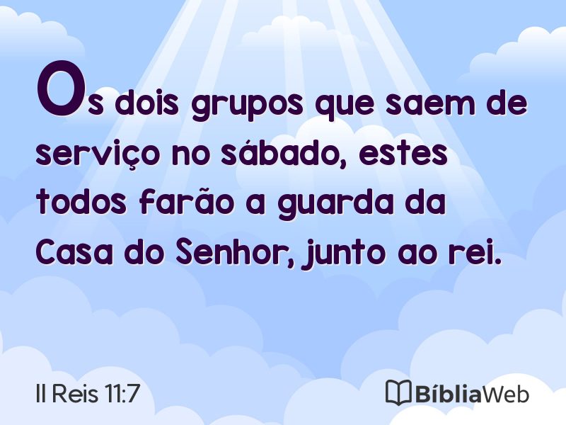 II Reis 11:7 em imagem para compartilhar