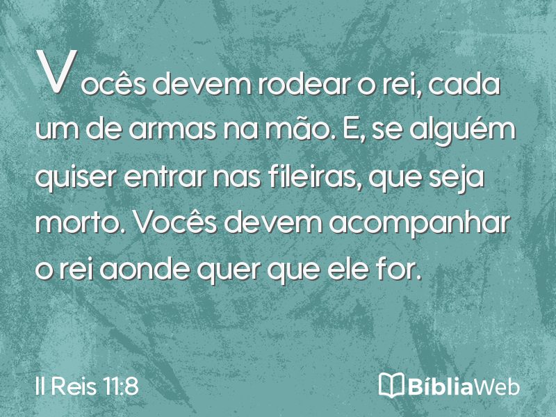 II Reis 11:8 em imagem para compartilhar