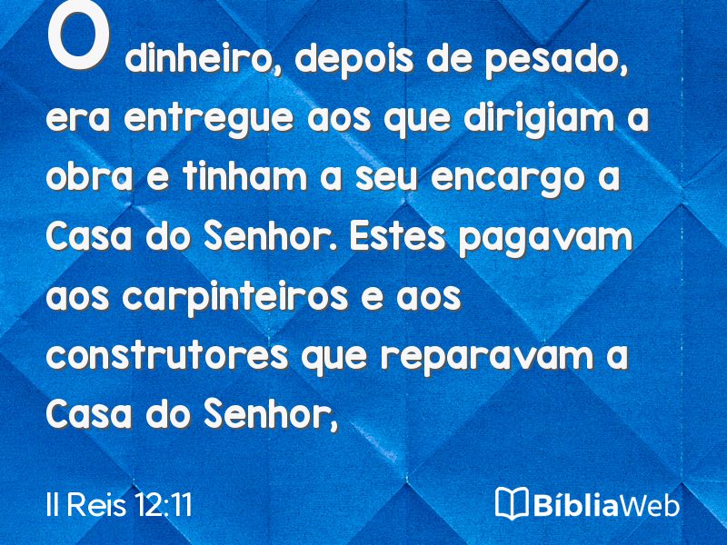 II Reis 12:11 em imagem para compartilhar
