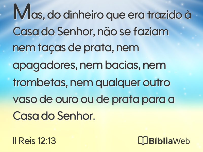 II Reis 12:13 em imagem para compartilhar