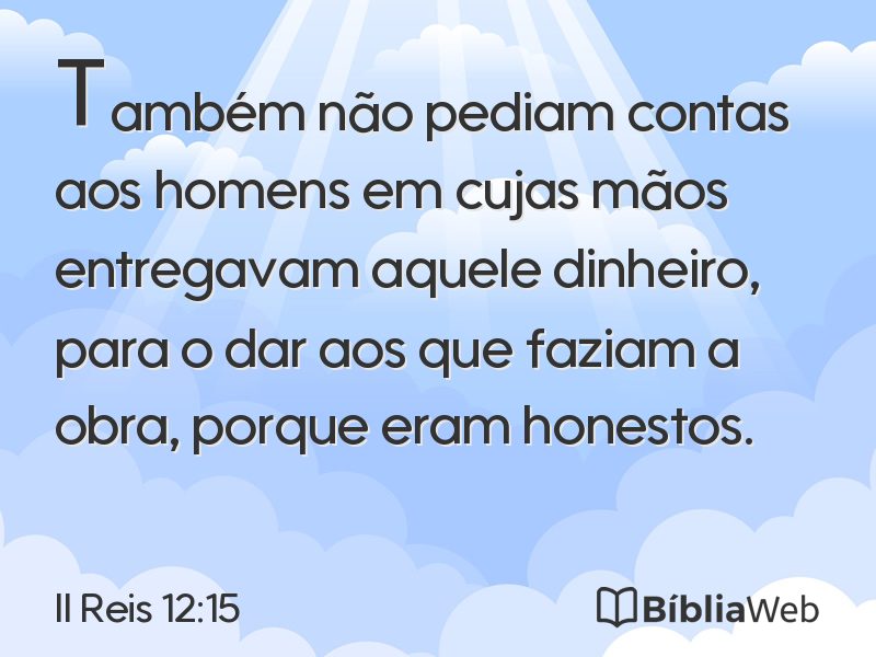 II Reis 12:15 em imagem para compartilhar