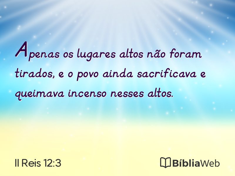 II Reis 12:3 em imagem para compartilhar