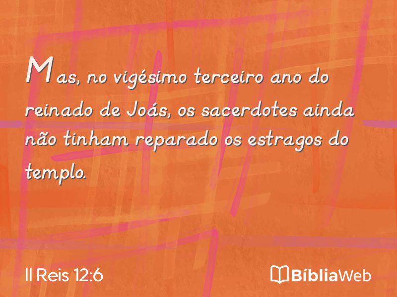 II Reis 12:6 em imagem para compartilhar