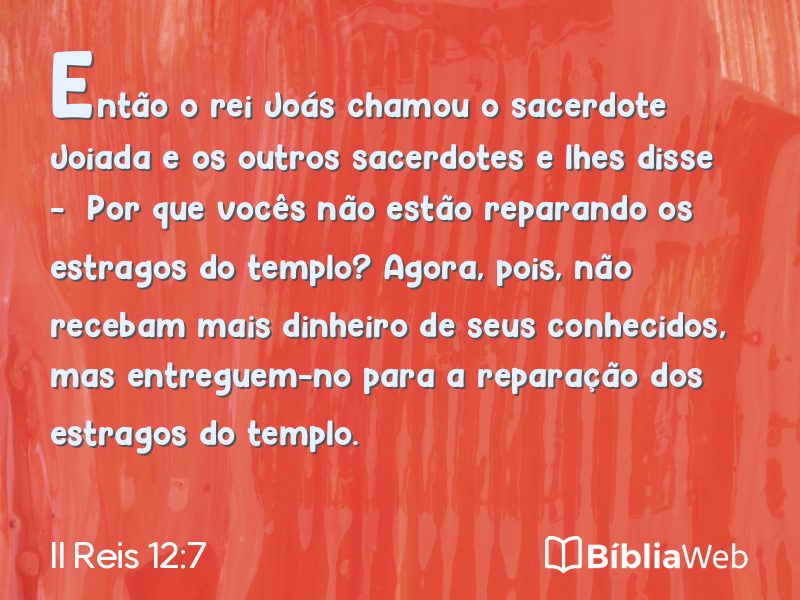 II Reis 12:7 em imagem para compartilhar
