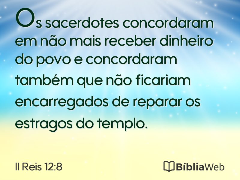 II Reis 12:8 em imagem para compartilhar