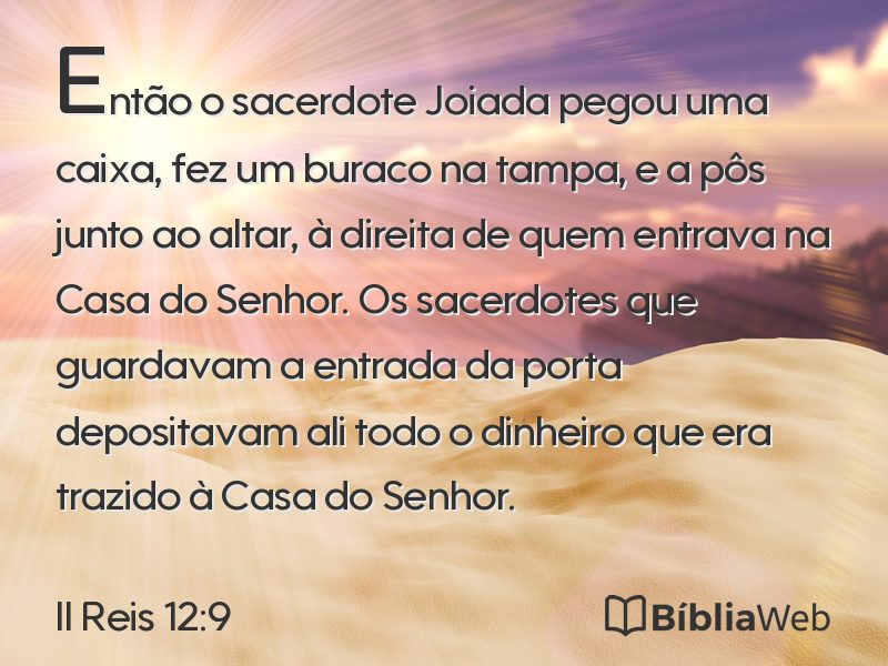 II Reis 12:9 em imagem para compartilhar