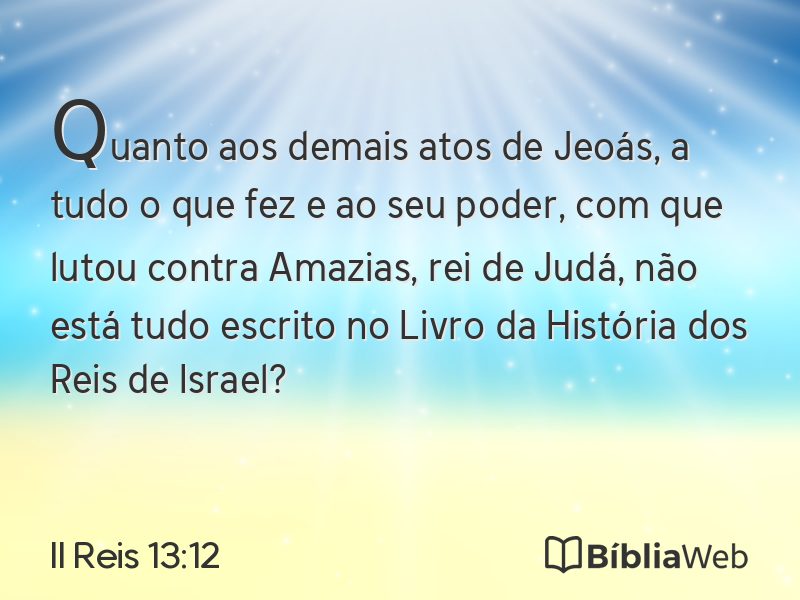 II Reis 13:12 em imagem para compartilhar
