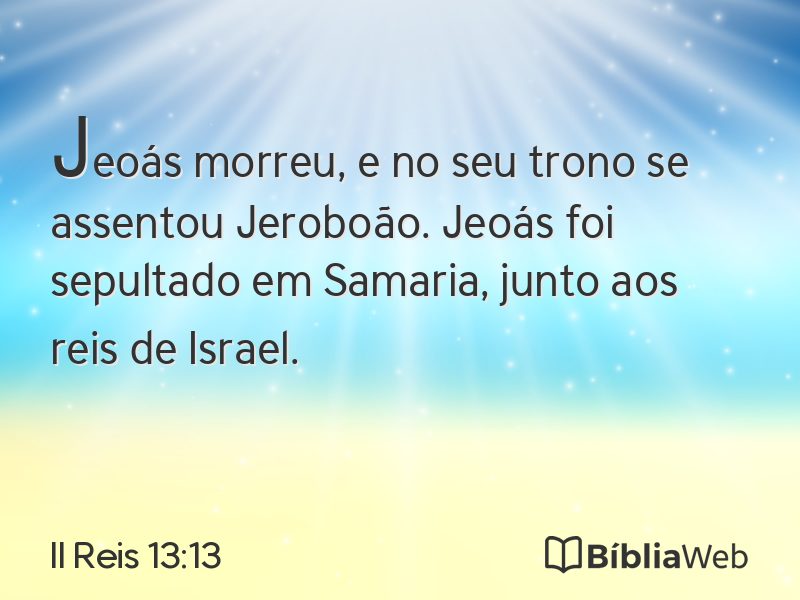 II Reis 13:13 em imagem para compartilhar