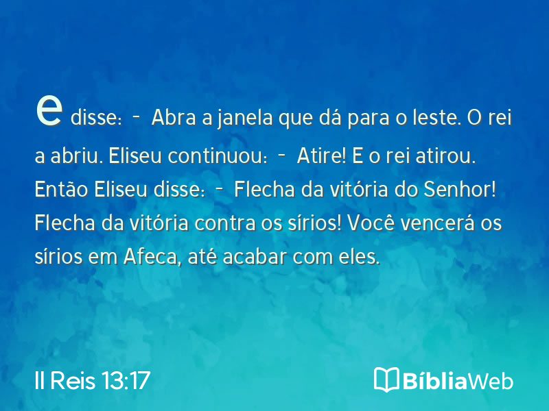 II Reis 13:17 em imagem para compartilhar