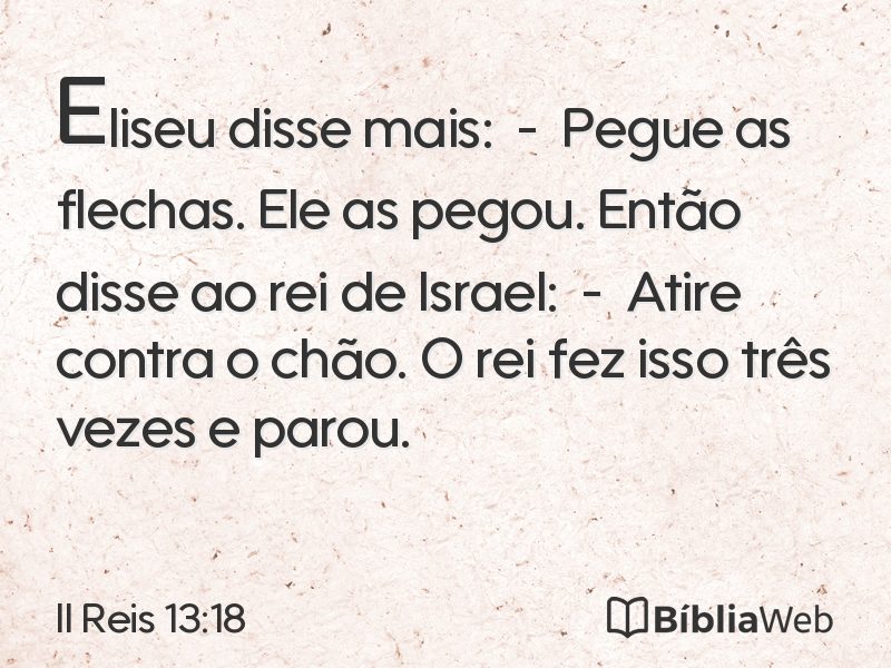 II Reis 13:18 em imagem para compartilhar