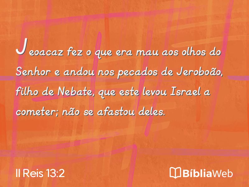 II Reis 13:2 em imagem para compartilhar