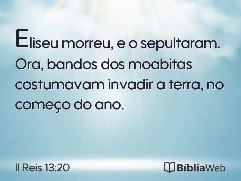 II Reis 13:20 em imagem para compartilhar