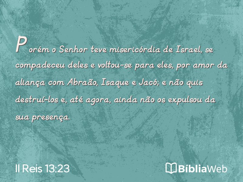 II Reis 13:23 em imagem para compartilhar