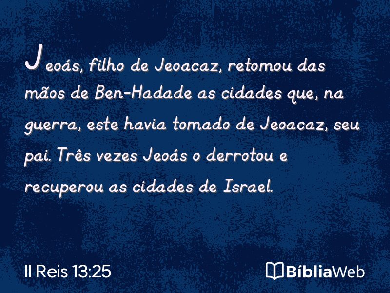 II Reis 13:25 em imagem para compartilhar
