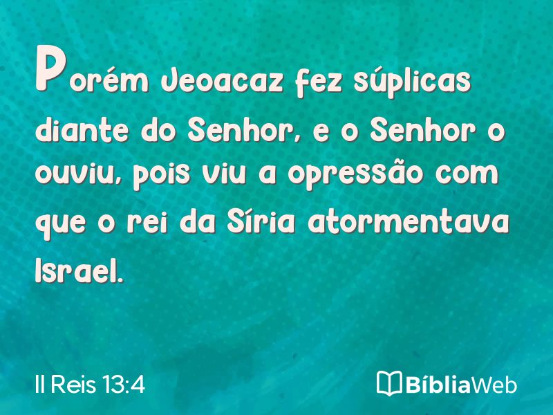 II Reis 13:4 em imagem para compartilhar