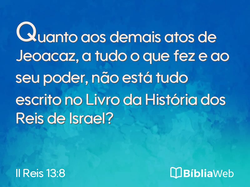 II Reis 13:8 em imagem para compartilhar