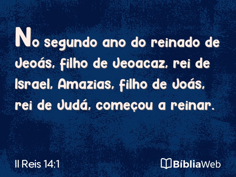 II Reis 14:1 em imagem para compartilhar