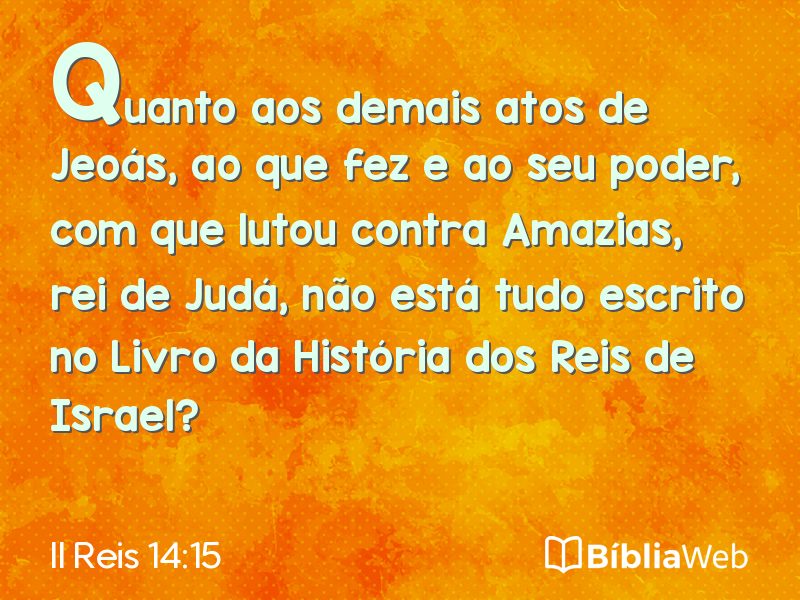 II Reis 14:15 em imagem para compartilhar