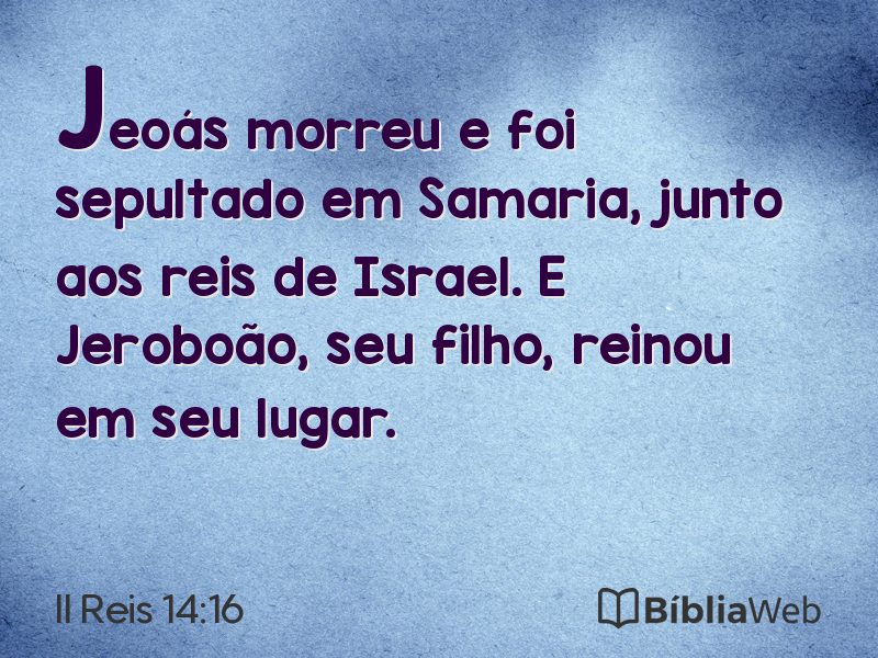II Reis 14:16 em imagem para compartilhar