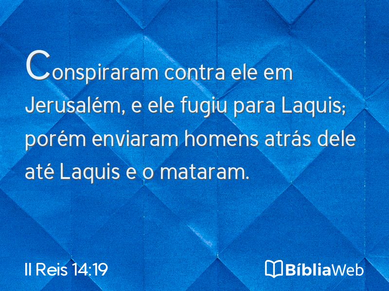II Reis 14:19 em imagem para compartilhar