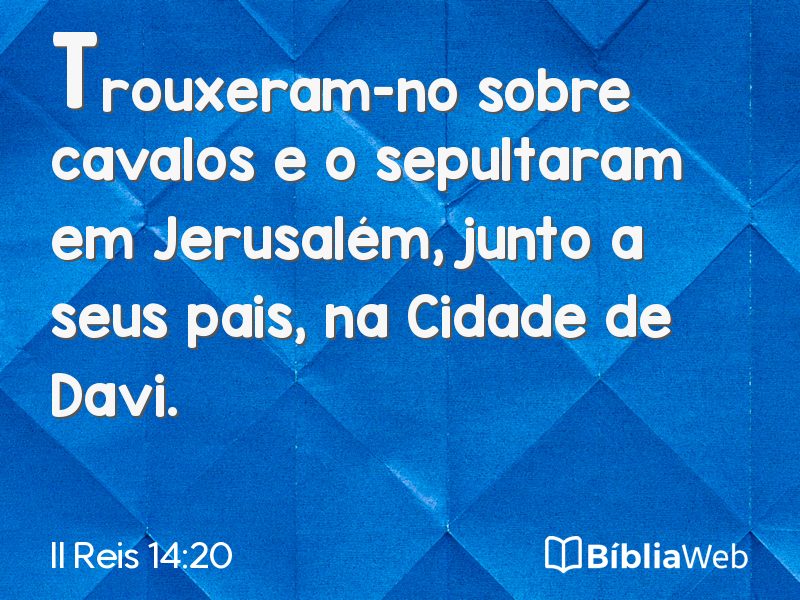II Reis 14:20 em imagem para compartilhar