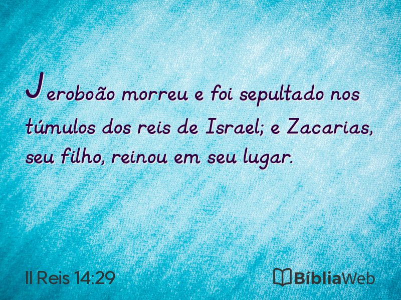 II Reis 14:29 em imagem para compartilhar