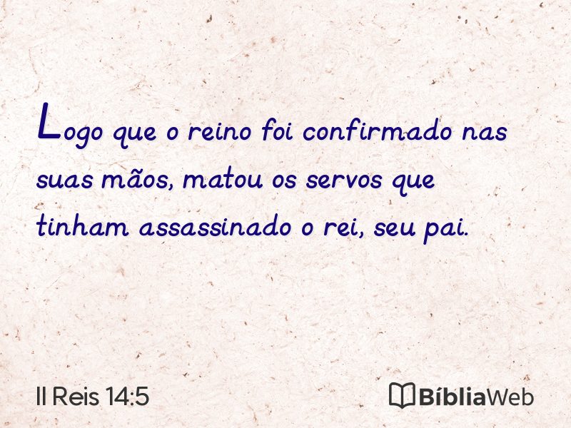 II Reis 14:5 em imagem para compartilhar