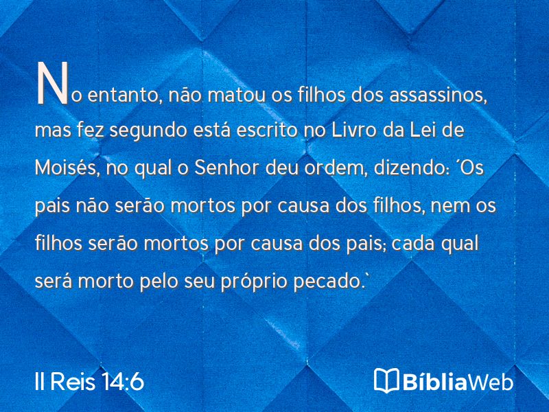 II Reis 14:6 em imagem para compartilhar