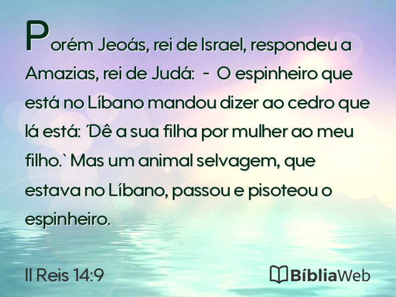 II Reis 14:9 em imagem para compartilhar