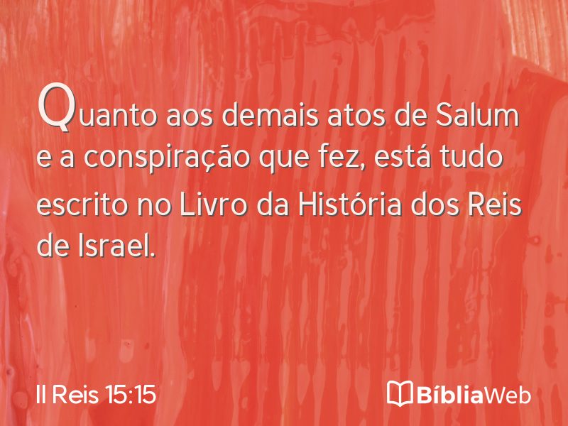 II Reis 15:15 em imagem para compartilhar