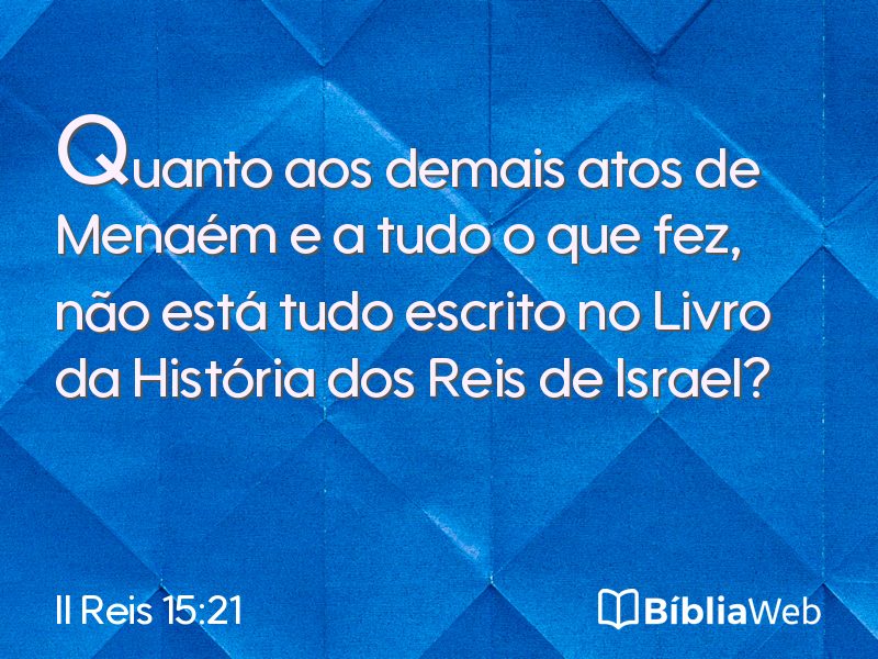 II Reis 15:21 em imagem para compartilhar