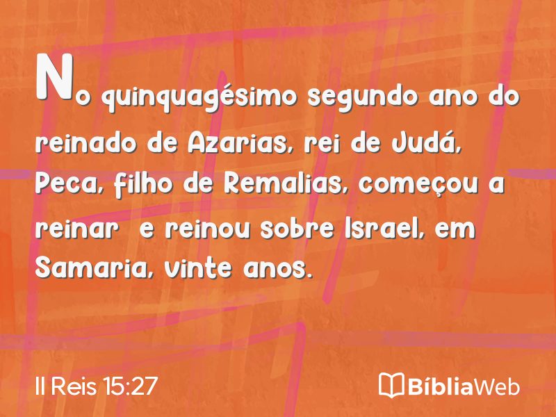 II Reis 15:27 em imagem para compartilhar