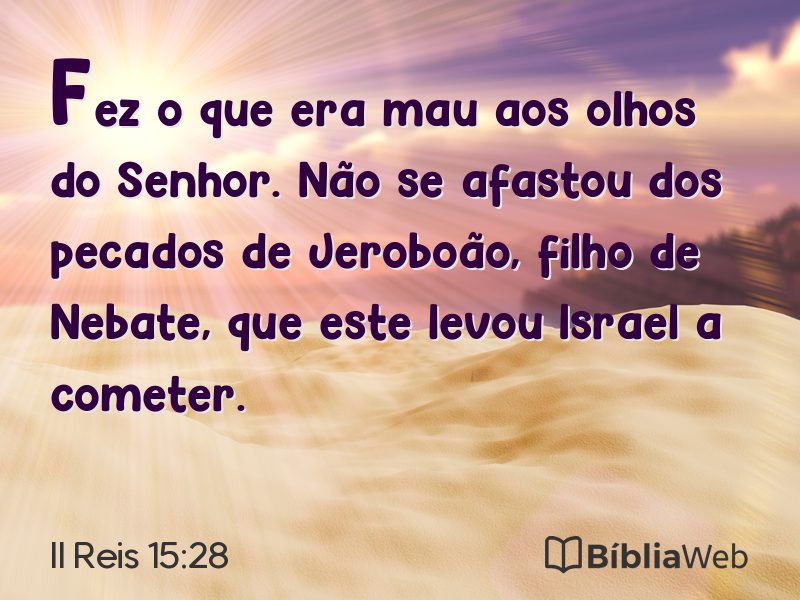 II Reis 15:28 em imagem para compartilhar