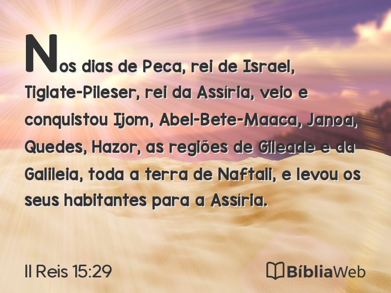 II Reis 15:29 em imagem para compartilhar