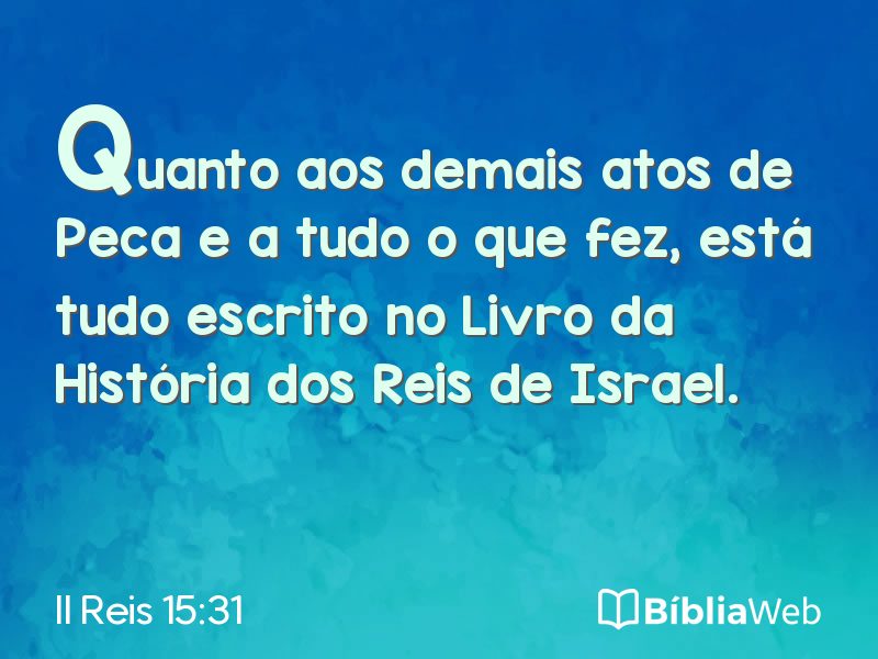 II Reis 15:31 em imagem para compartilhar