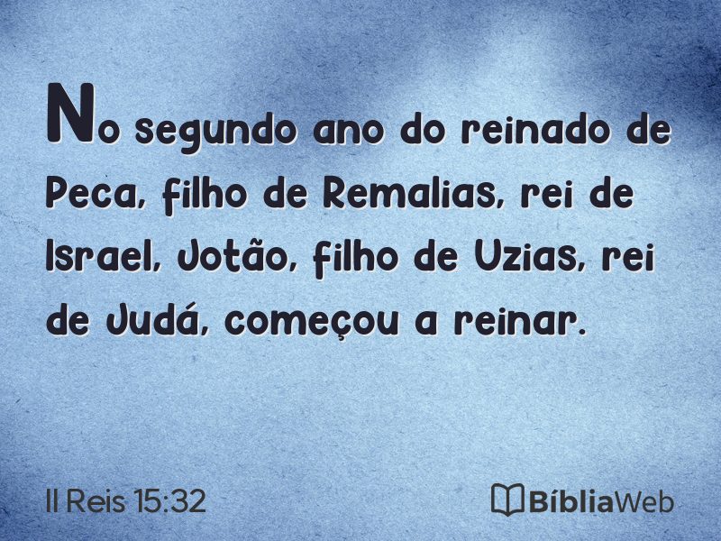 II Reis 15:32 em imagem para compartilhar