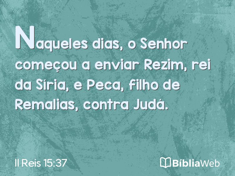 II Reis 15:37 em imagem para compartilhar