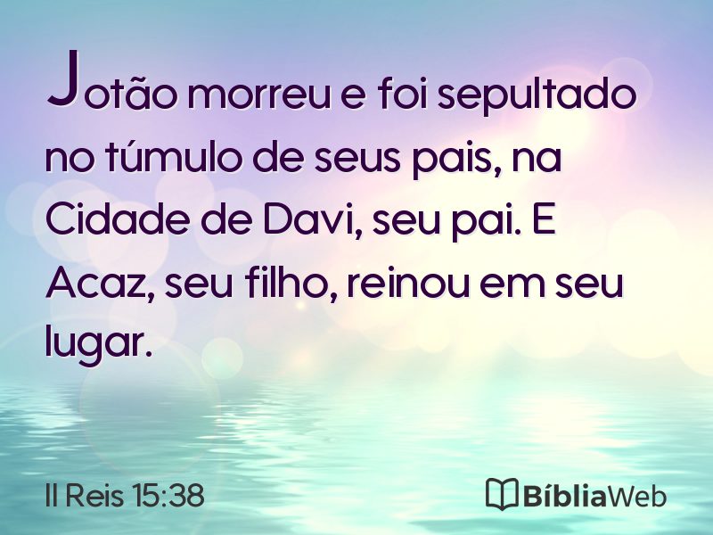 II Reis 15:38 em imagem para compartilhar
