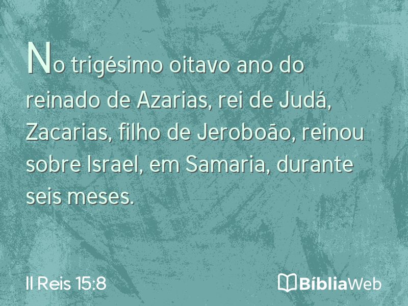 II Reis 15:8 em imagem para compartilhar