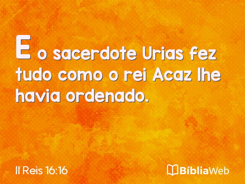 II Reis 16:16 em imagem para compartilhar