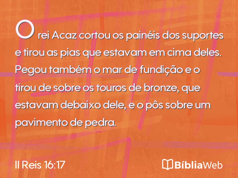 II Reis 16:17 em imagem para compartilhar