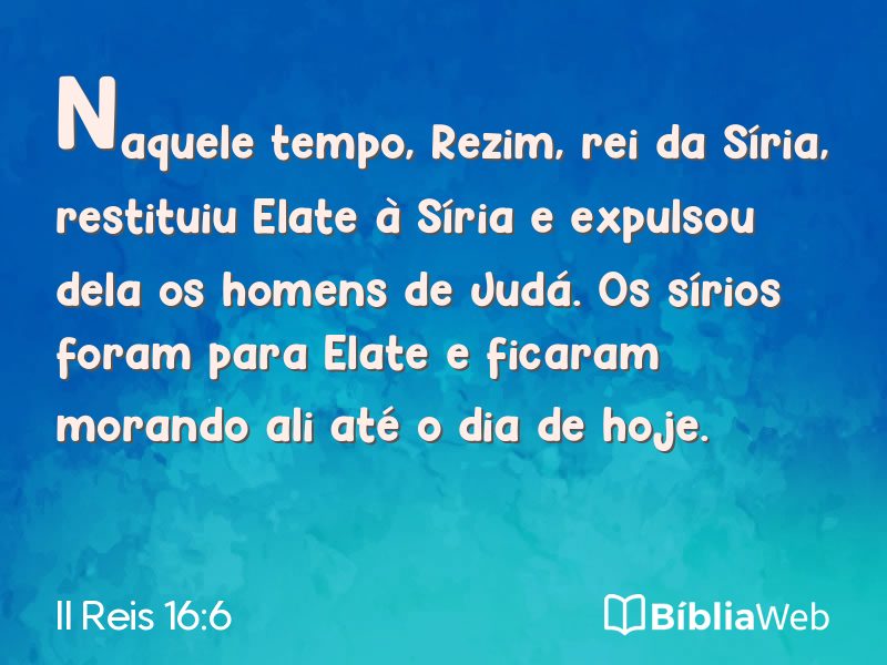II Reis 16:6 em imagem para compartilhar