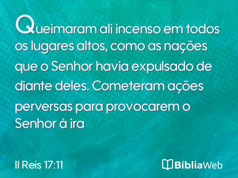 II Reis 17:11 em imagem para compartilhar