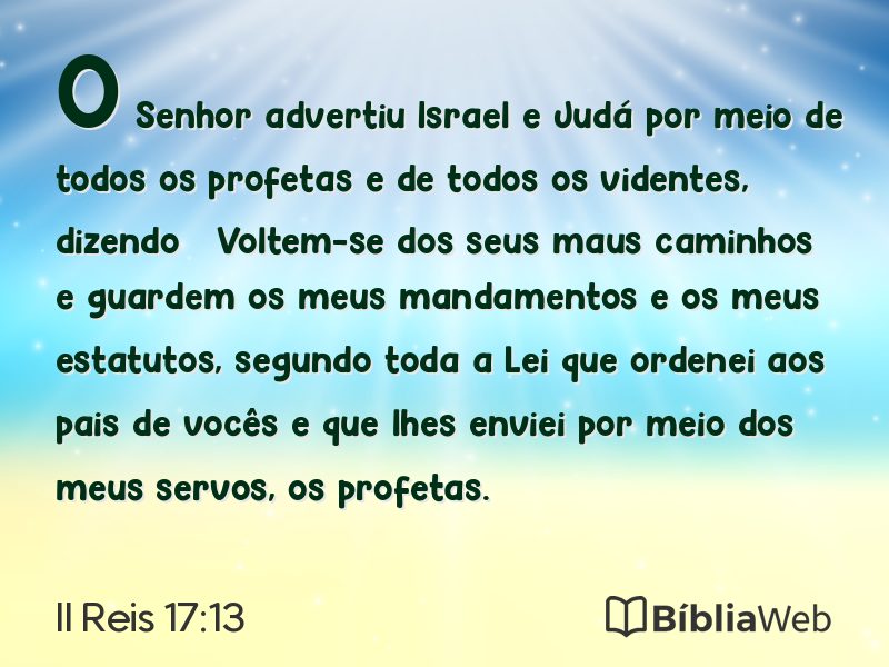 II Reis 17:13 em imagem para compartilhar