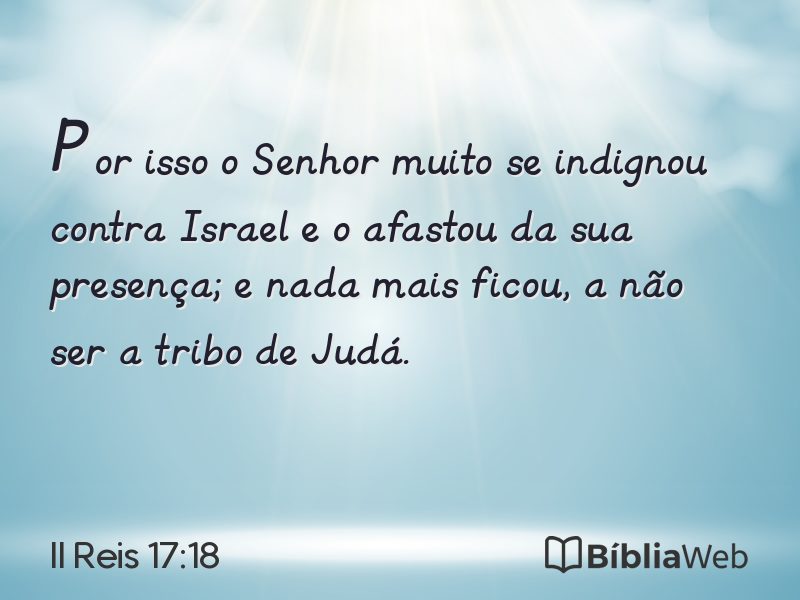 II Reis 17:18 em imagem para compartilhar