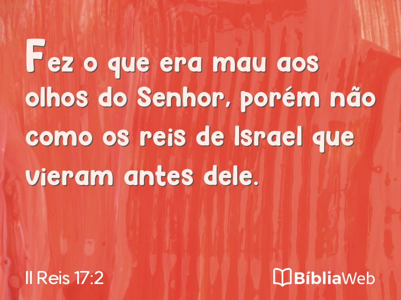 II Reis 17:2 em imagem para compartilhar