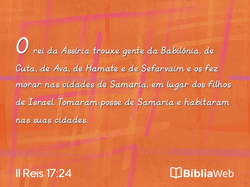 II Reis 17:24 em imagem para compartilhar
